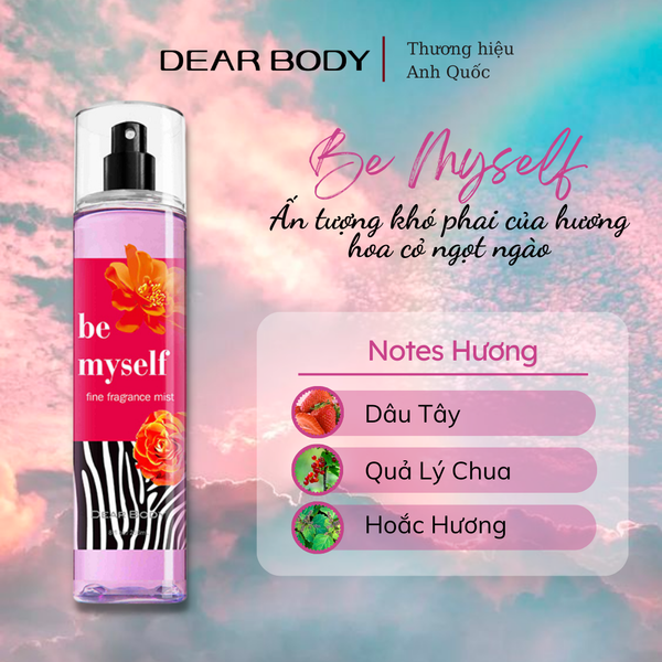  Xịt Thơm Toàn Thân Be Myself Fine Fragance Body Mist 236ml 
