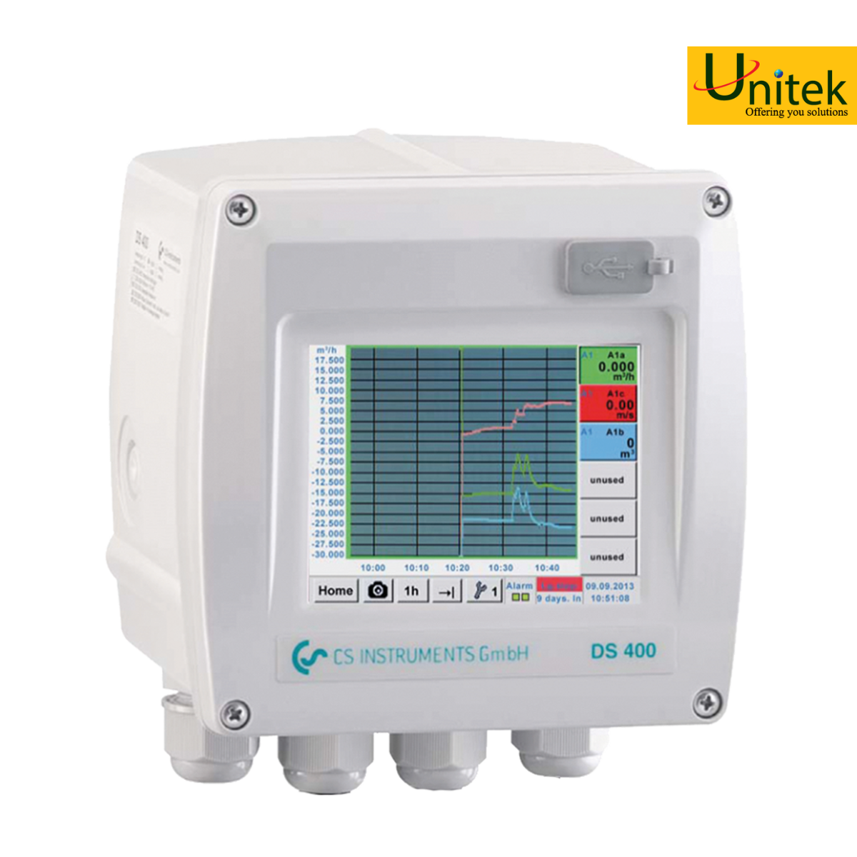 DS 400 - Bộ ghi dữ liệu Màn hình cảm ứng cho Hệ thống khí nén CS Instruments