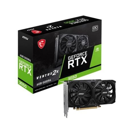 Card đồ họa MSI GeForce RTX 3050 VENTUS 2X 6G OC (GDDR6/ 96 bit) Bh 36 Tháng