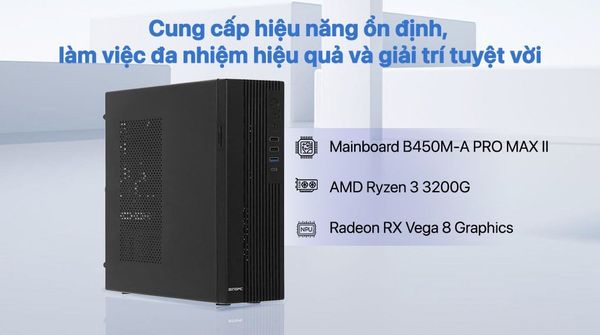 PC SingPC R333M4802F-W (R3 3200G/ 8GB/ 256Gb SSD/ Key/ Mouse/ Win 11 Pro)