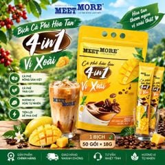 Bịch cà phê hòa tan vị xoài Meet More (50 gói x 18g)
