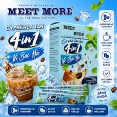 Hộp cà phê hòa tan vị bạc hà Meet More (15 gói x 18g)