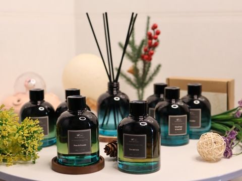  [Quà tặng doanh nghiệp] [Quà giáng sinh NOEN lễ tết] Bộ khuếch tán - que xông tinh dầu thơm phòng OKING 200ml 