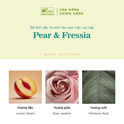 [PF] Tinh dầu khuếch tán que mây cao cấp Pear & Fressia 