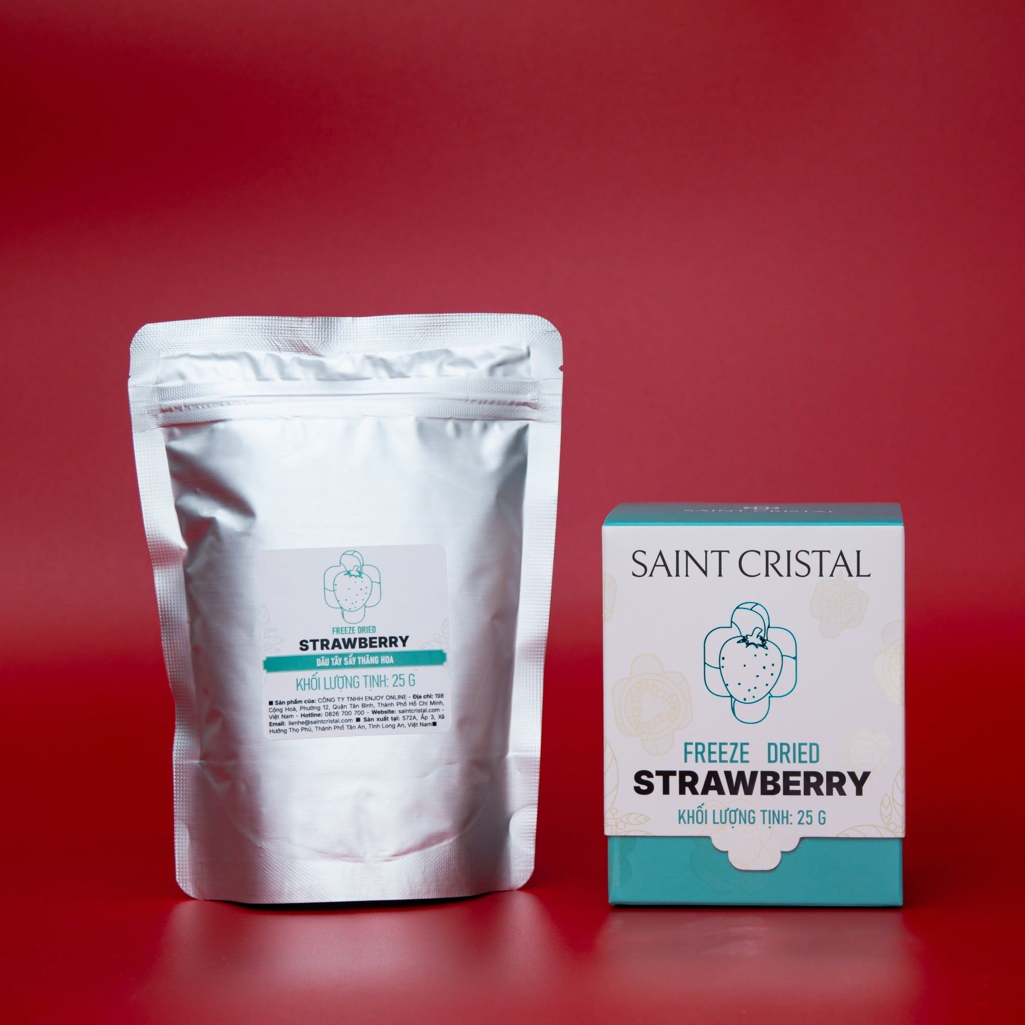  Dâu Tây Sấy Thăng Hoa Saint Cristal 25G 