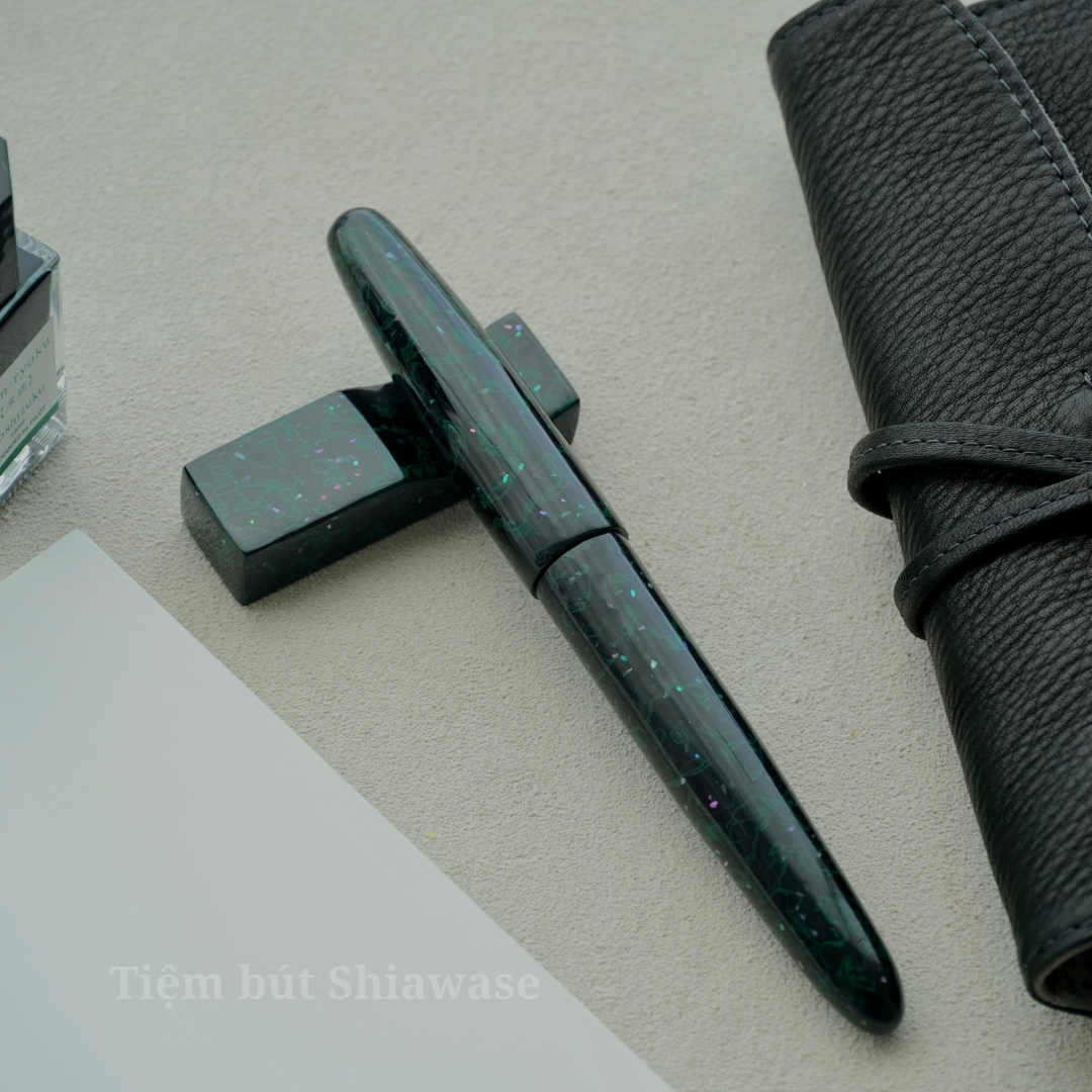  Bút Máy Wancher Dream Pen Tsugaru-nuri Midori-age Raden 
