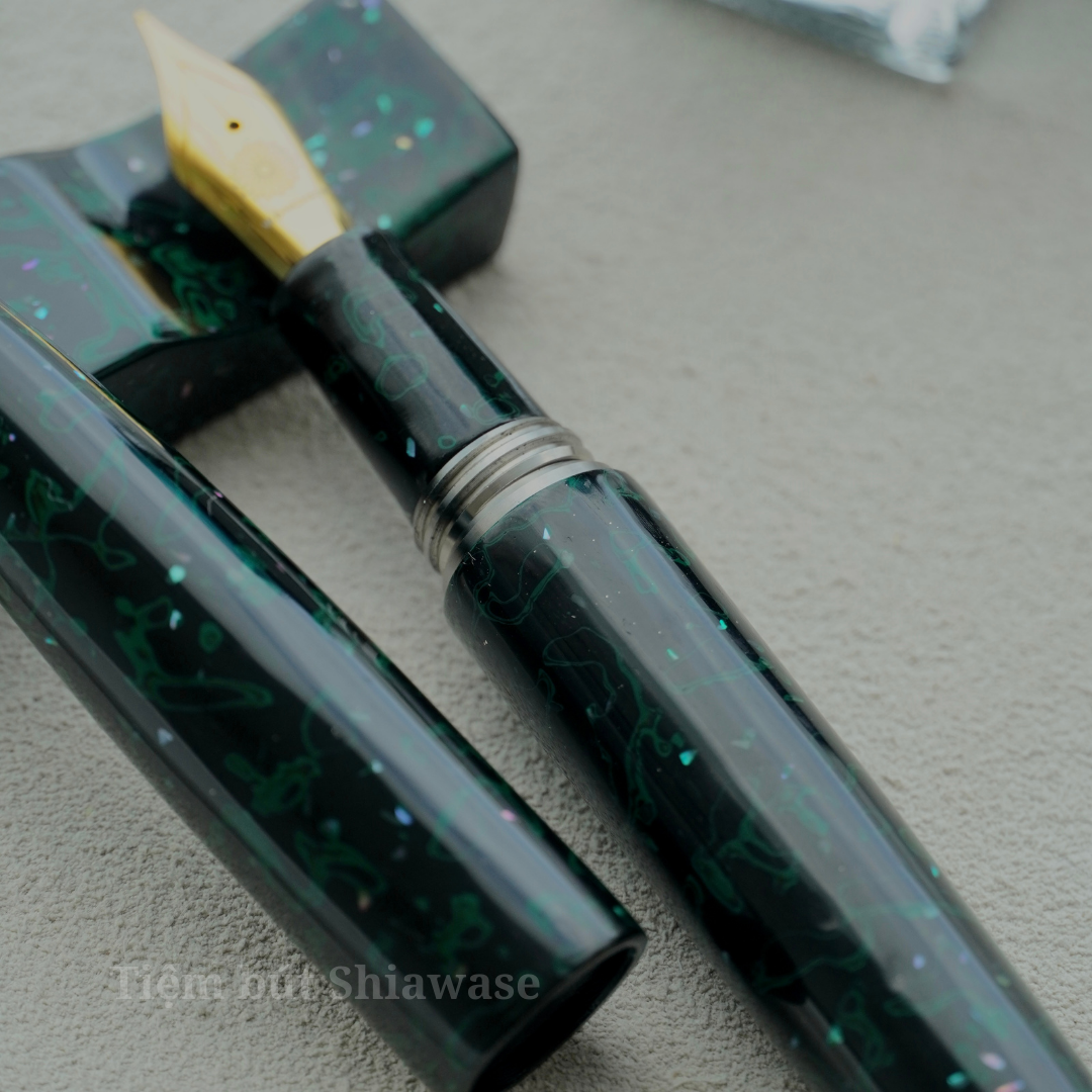  Bút Máy Wancher Dream Pen Tsugaru-nuri Midori-age Raden 