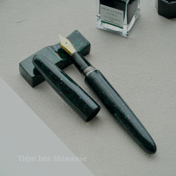  Bút Máy Wancher Dream Pen Tsugaru-nuri Midori-age Raden 