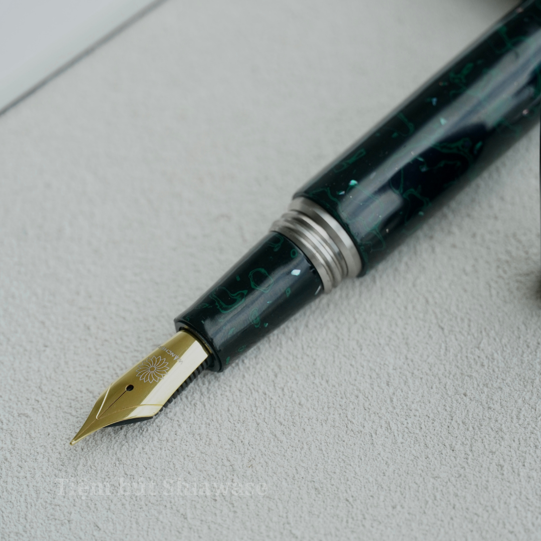  Bút Máy Wancher Dream Pen Tsugaru-nuri Midori-age Raden 
