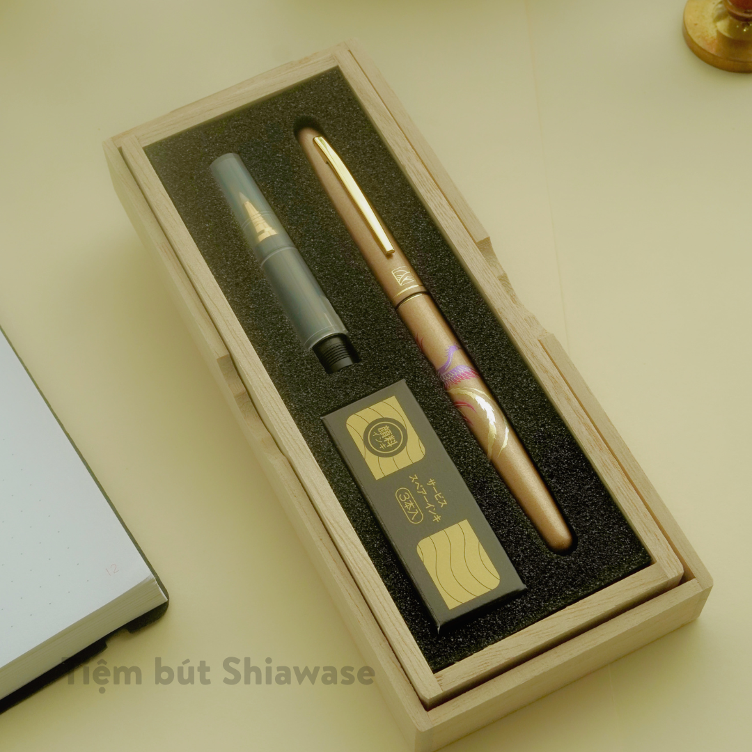  Wancher Kuretake Kindai Maki-e - Zuichou Houou (Brush & Felt Pen Set) 