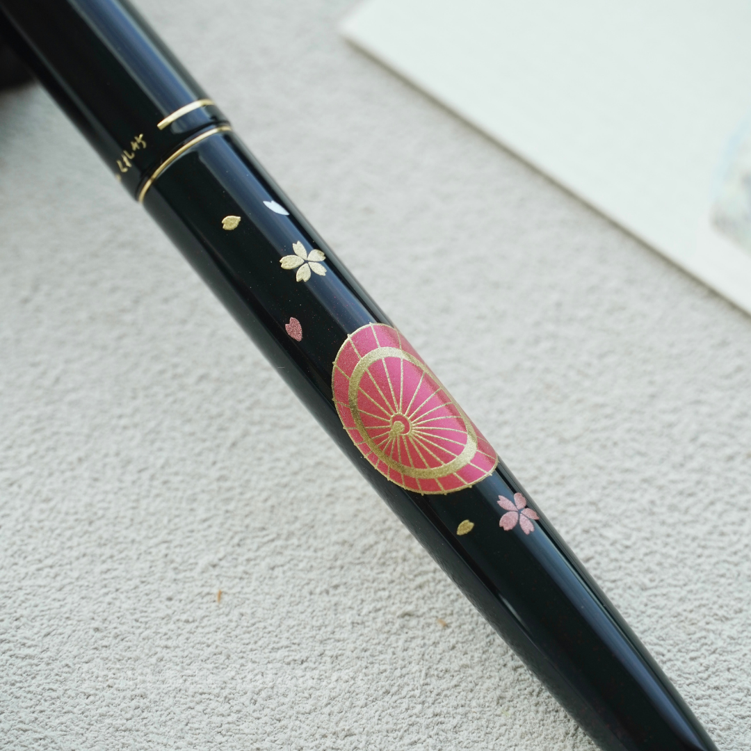  Bút Máy Wancher x Kuretake Kindai Makie Fountain Pen - Hana Maiko -Black 