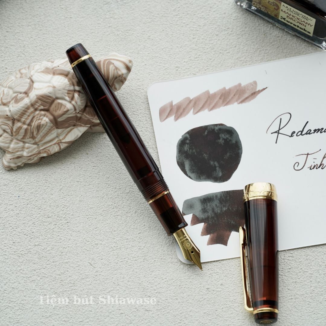  Bút Máy WancherxSailor Mocha Brown 14K 