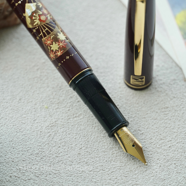  Bút Máy Wancher x Kuretake Kindai Makie Fountain Pen - Senmen - Red 