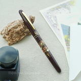  Bút Máy Wancher x Kuretake Kindai Makie Fountain Pen - Senmen - Red 