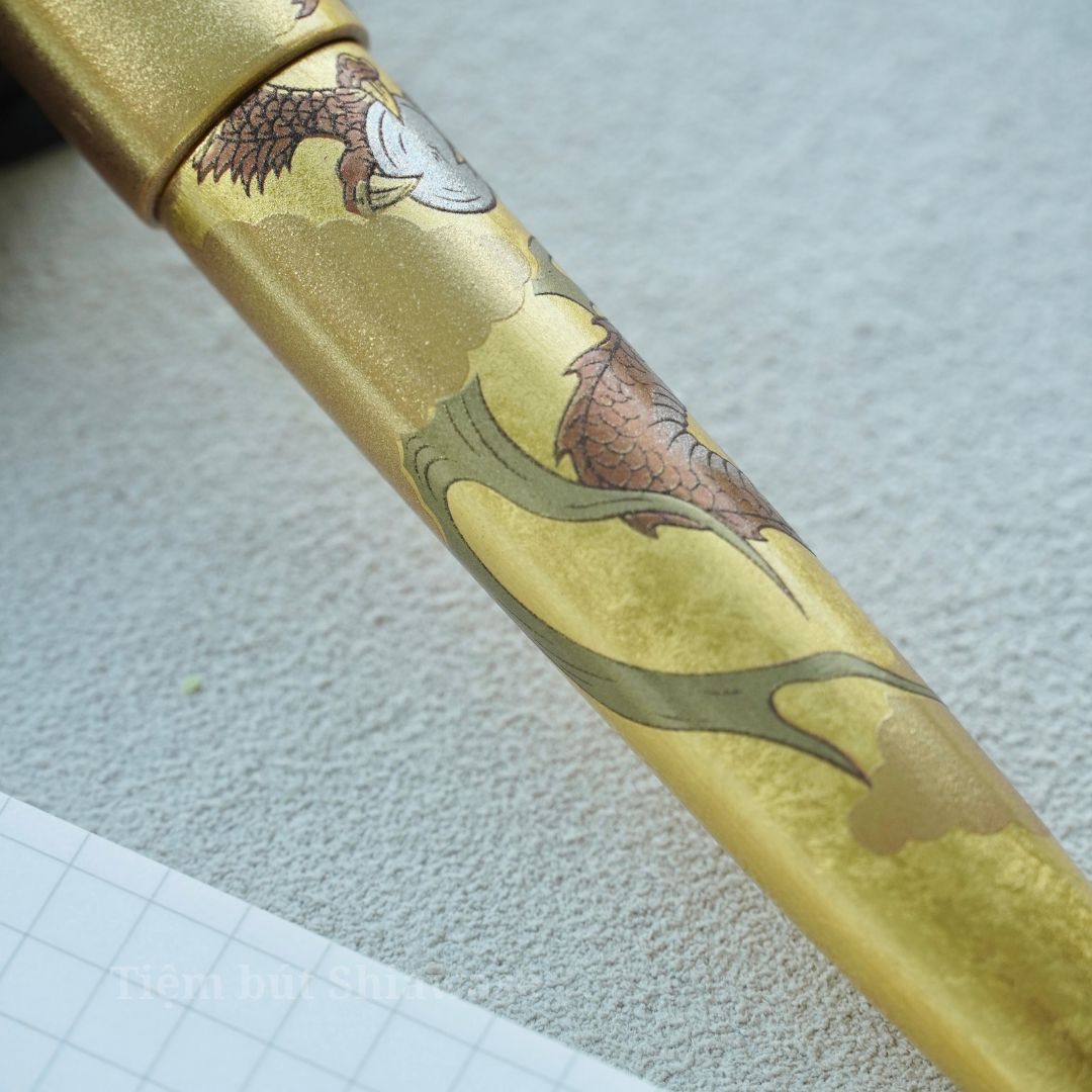  Wancher Dream Pen Rising Sun Maki-e - Dragon 