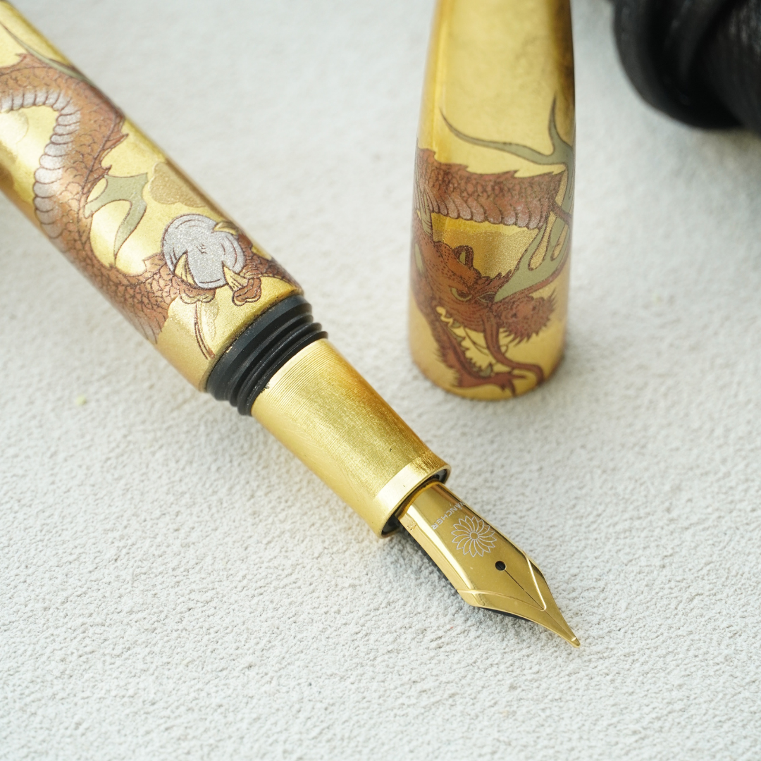  Wancher Dream Pen Rising Sun Maki-e - Dragon 