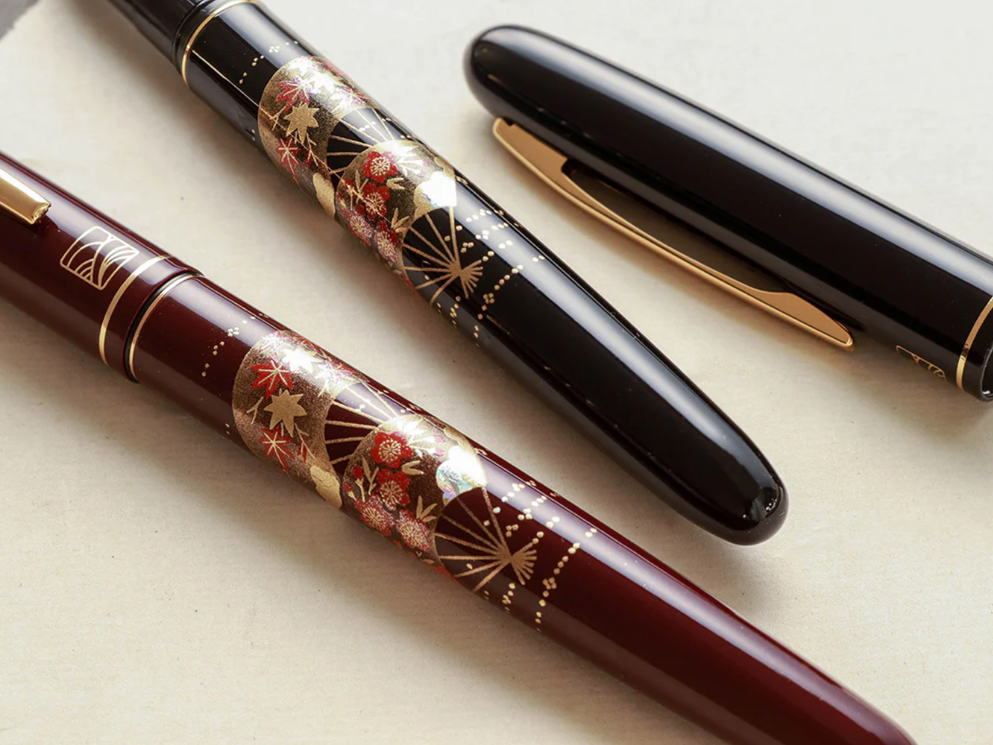  Bút Máy Wancher x Kuretake Kindai Makie Fountain Pen - Senmen - Red 