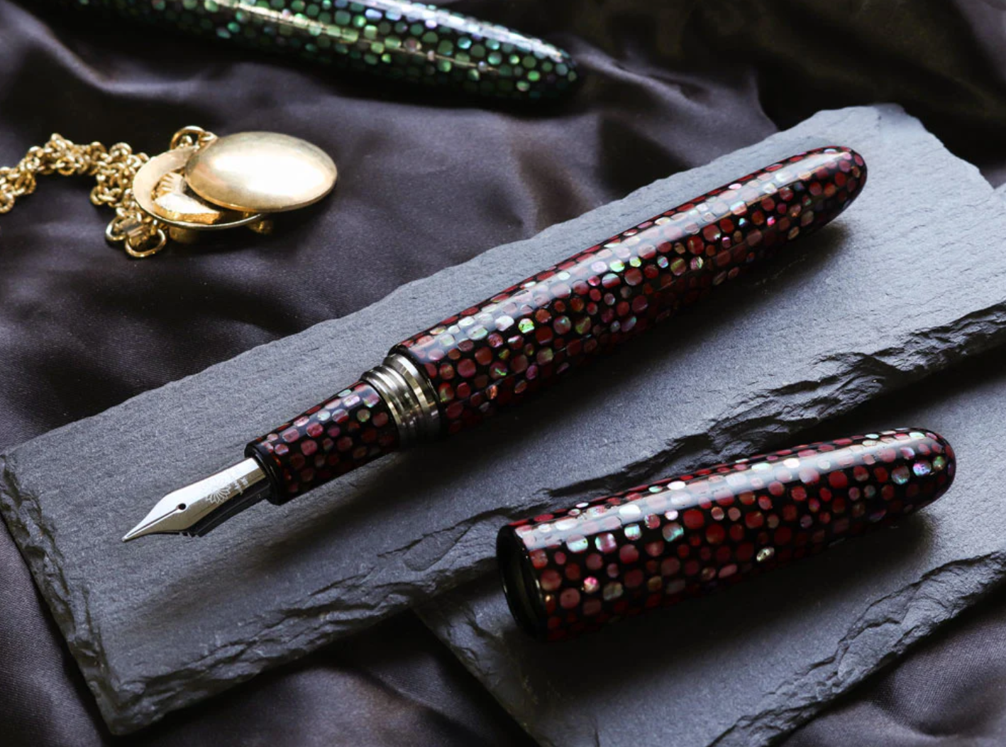  Bút Máy Wancher Dream Pen Raden - Shuryu (Limited Edition) - Sơn Mài Khảm Trai Nhật Bản 