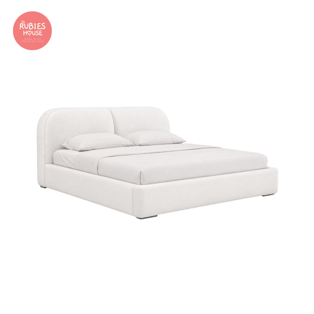  Giường ngủ bọc nệm cao cấp Bricky Bed phong cách Bắc Âu Rubies House 