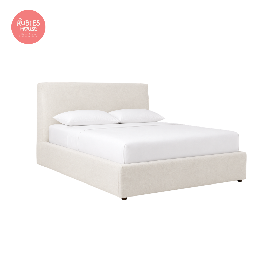  Giường ngủ bọc nệm cao cấp Haven Bed phong cách Bắc Âu Rubies House 