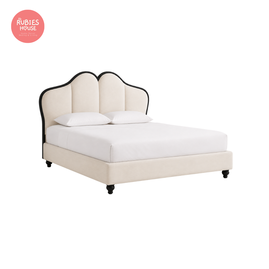  Giường ngủ bọc nệm cao cấp Lady Bed phong cách Bắc Âu Rubies House 