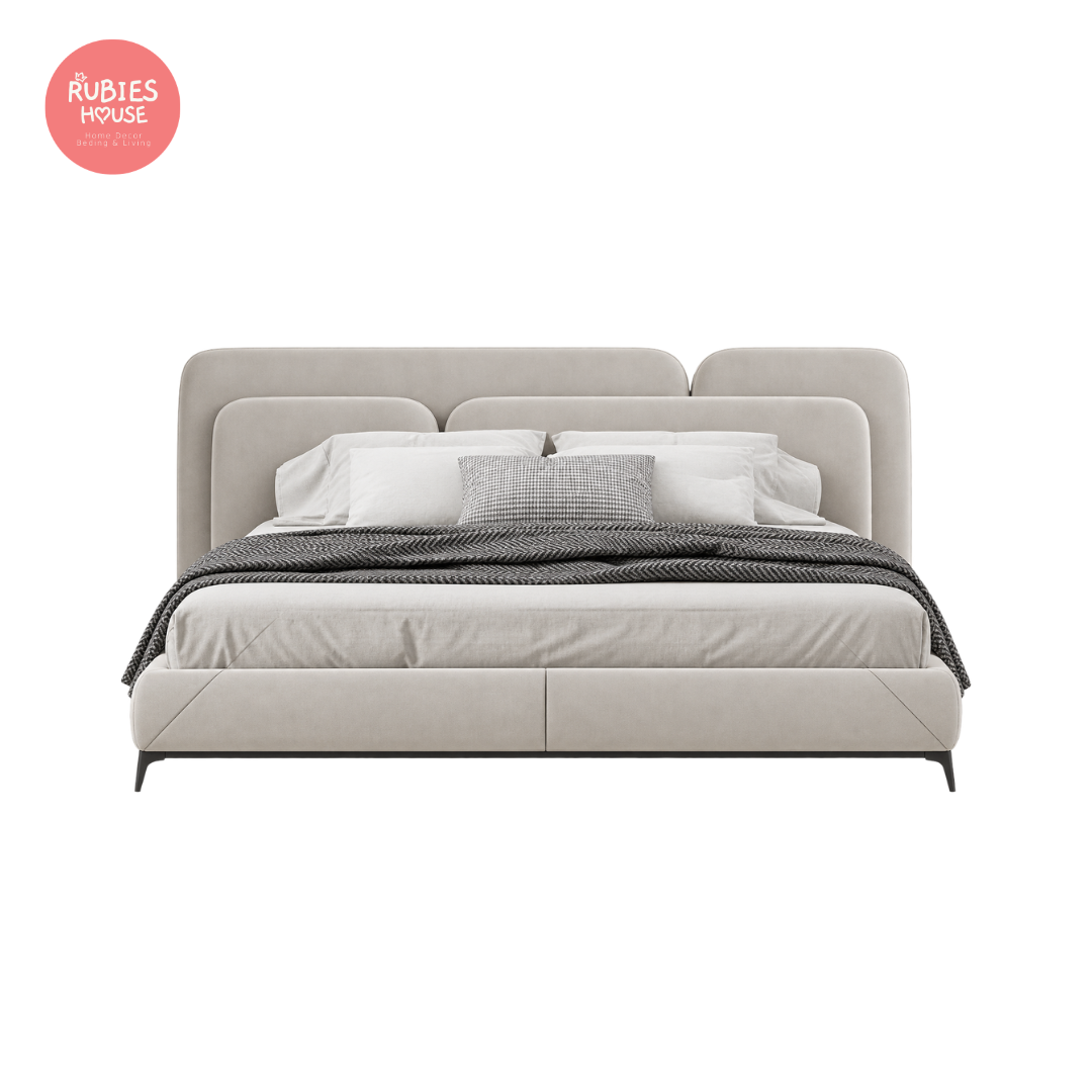  Giường ngủ bọc nệm cao cấp ECHO Bed phong cách Bắc Âu Rubies House 