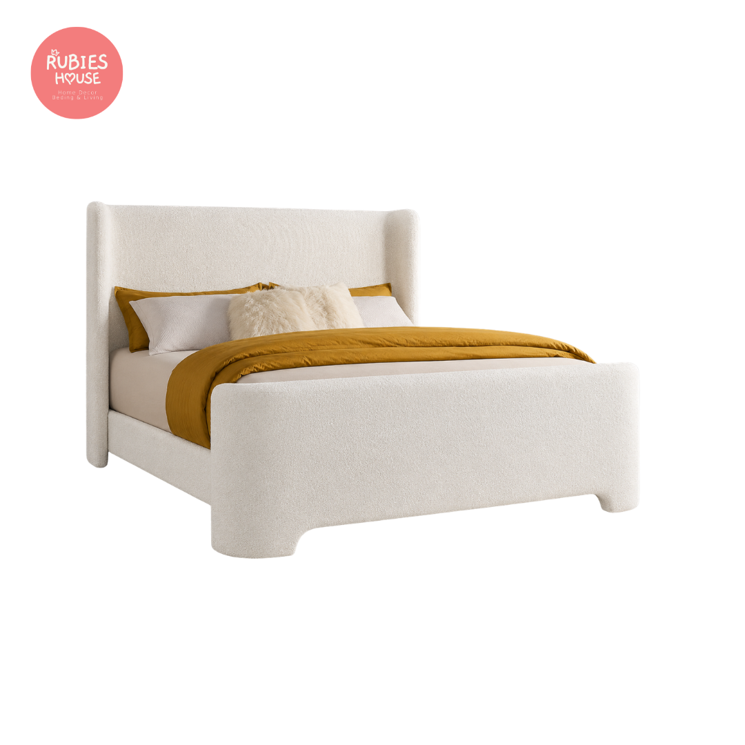  Giường ngủ bọc nệm cao cấp Sita Bed phong cách Bắc Âu Rubies House 