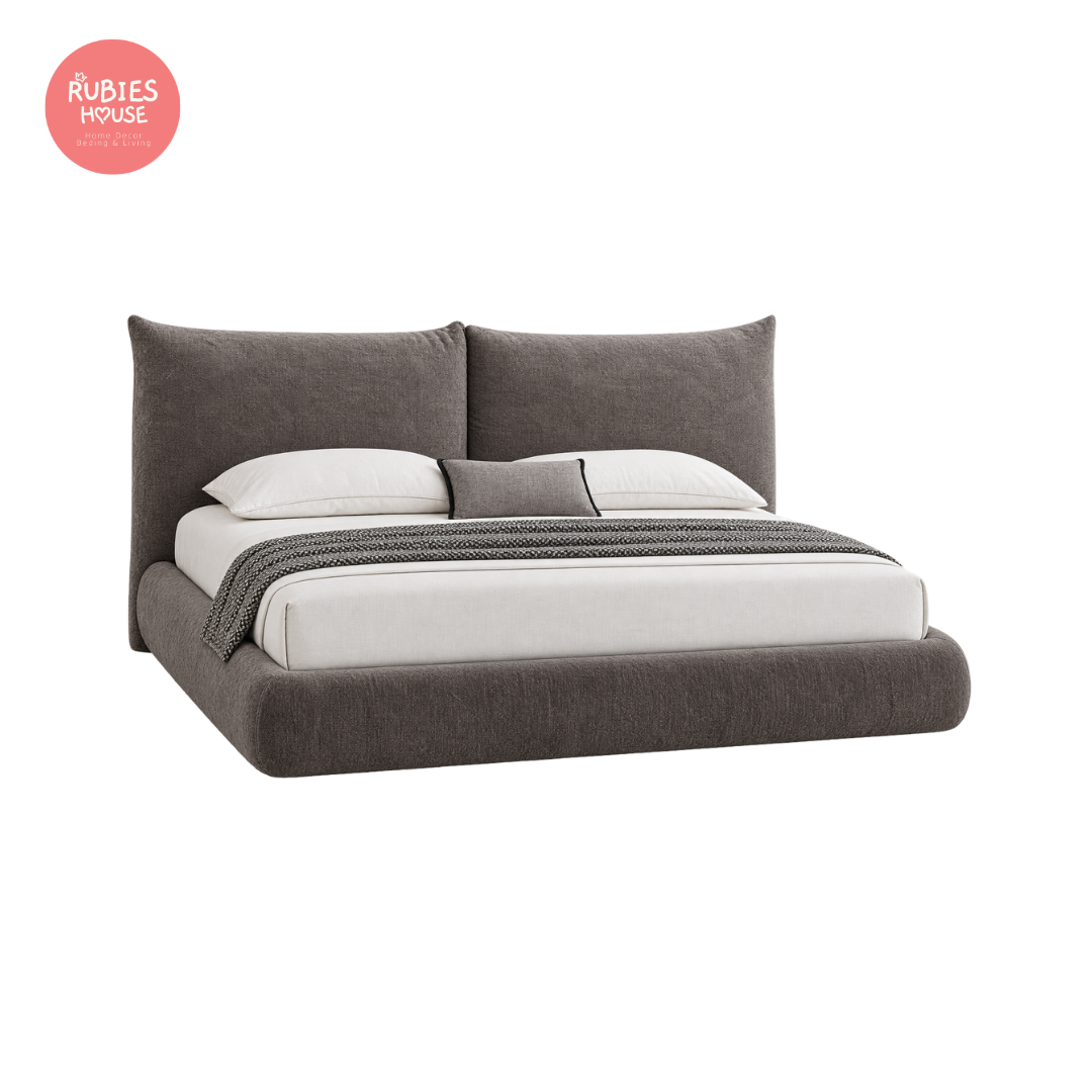  Giường ngủ bọc nệm cao cấp Solace Bed phong cách Bắc Âu Rubies House 