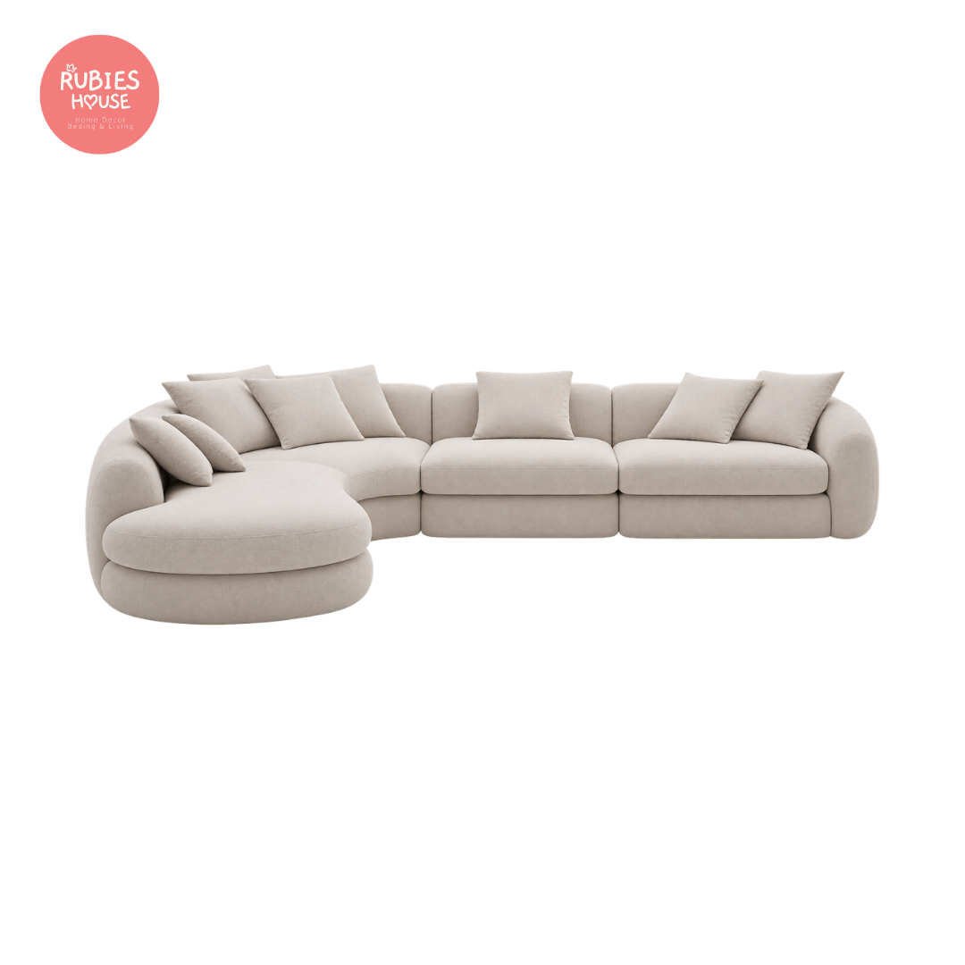  Sofa góc L phòng khách Larita Bắc Âu Rubies House 