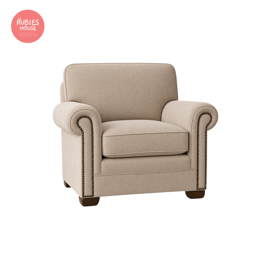  Sofa đơn cao cấp FARMHOUSE STYLE ORIA Bắc Âu Rubies House 