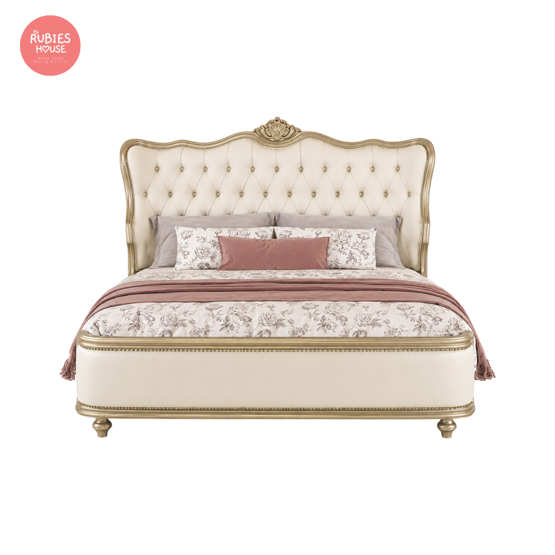  Giường Gỗ Bọc Nệm Versailles Phong Cách Pháp Rubies House 