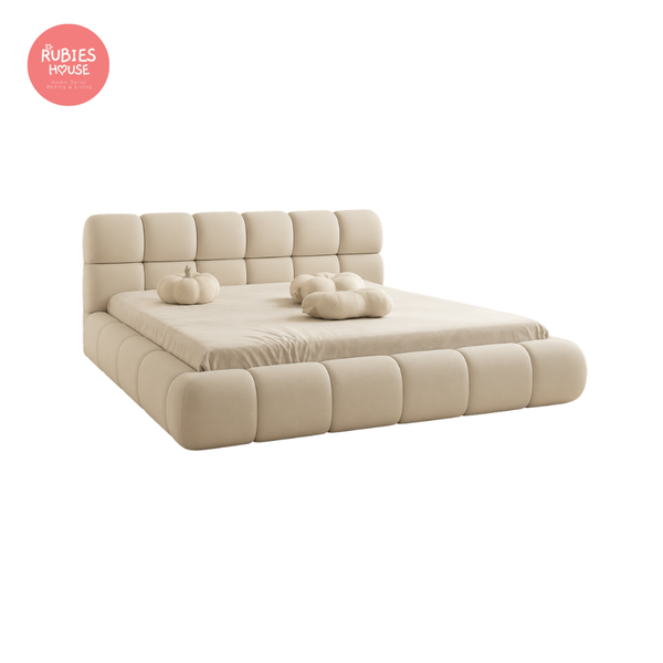  Giường ngủ bọc nệm cao cấp Nancy Bed phong cách Bắc Âu Rubies House 