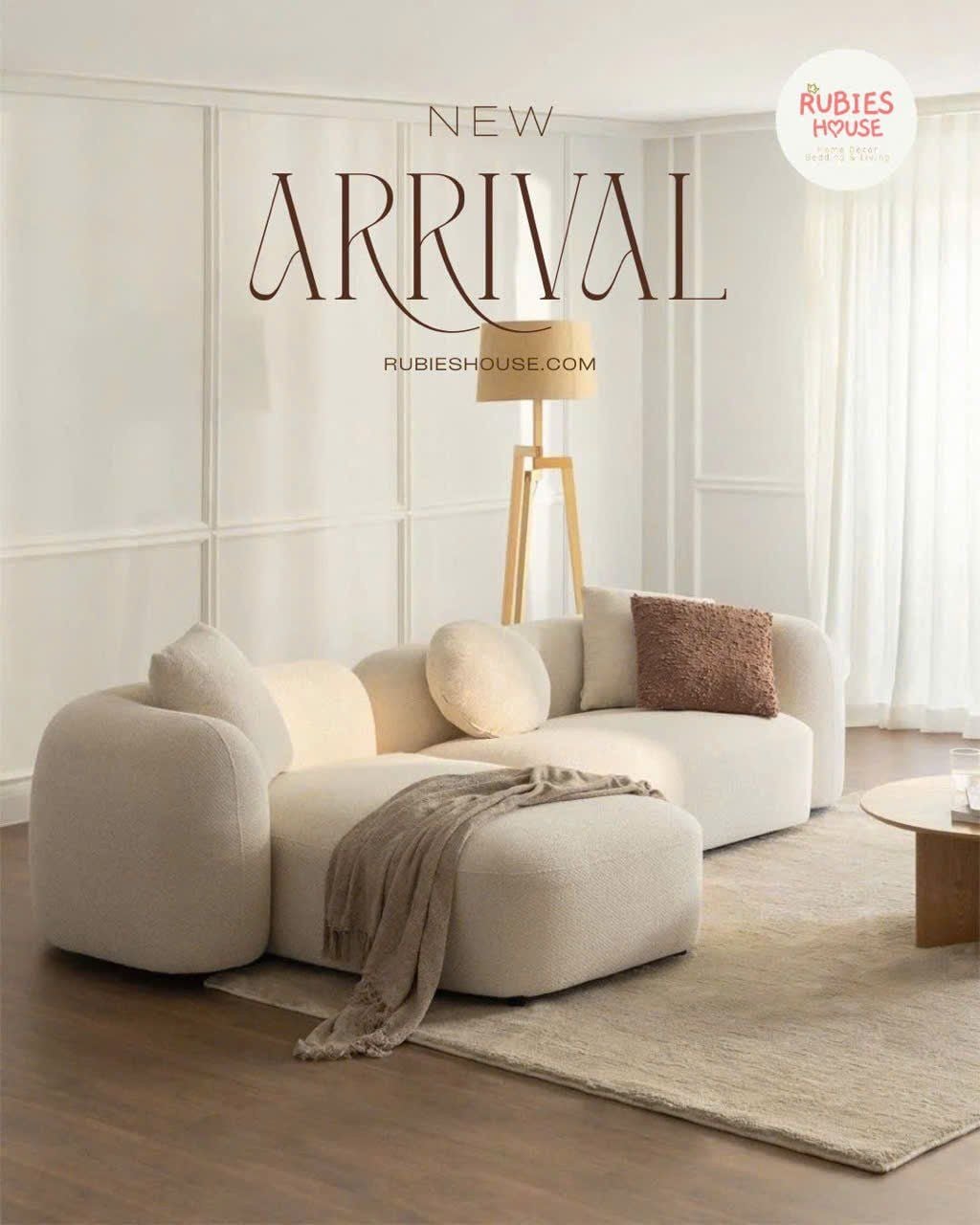  Sofa góc L phòng khách Soli Sofa Bắc Âu Rubies House 