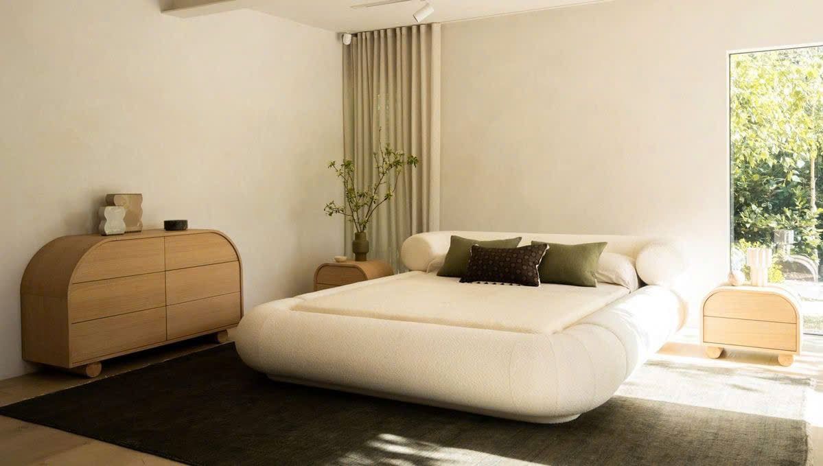  Giường ngủ bọc nệm cao cấp Leona Bed phong cách Bắc Âu Rubies House 