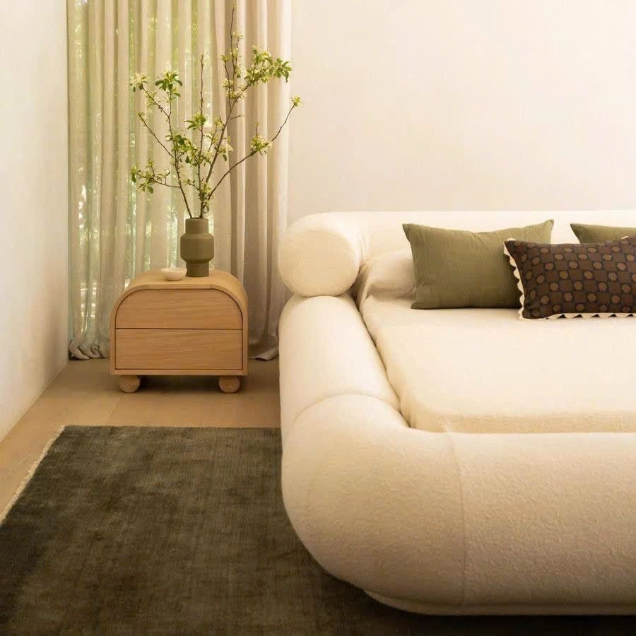  Giường ngủ bọc nệm cao cấp Leona Bed phong cách Bắc Âu Rubies House 