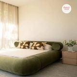  Giường ngủ bọc nệm cao cấp Leona Bed phong cách Bắc Âu Rubies House 