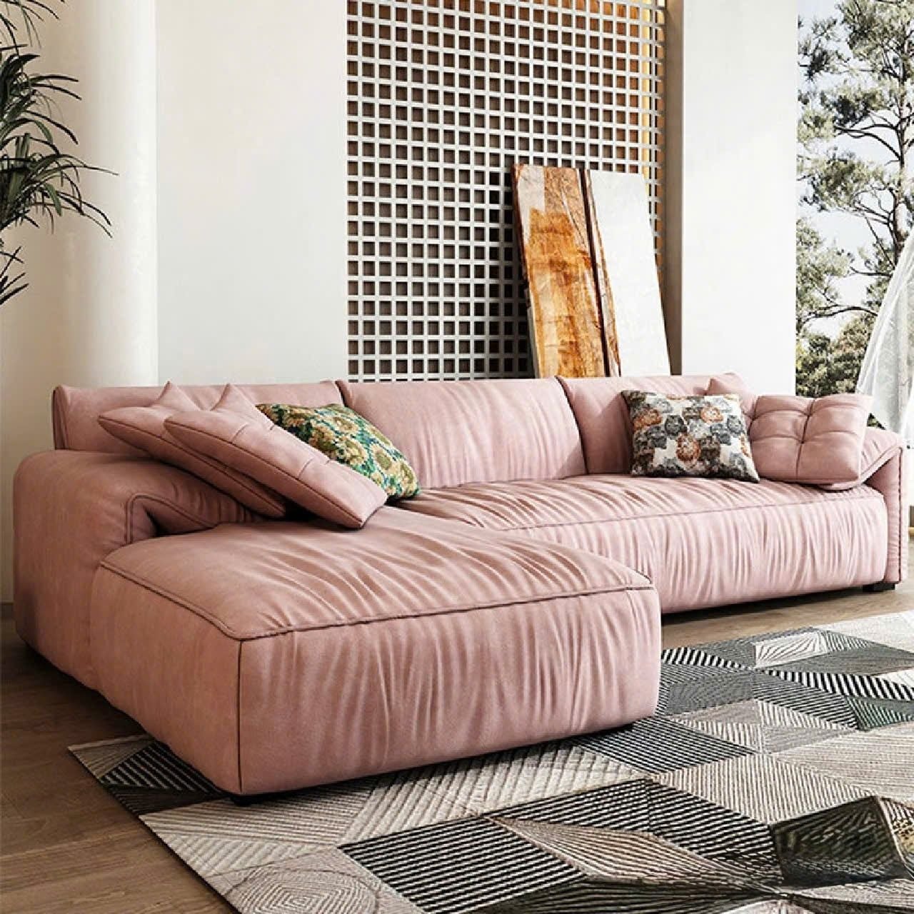  Sofa góc L phòng khách Pillow Sofa Bắc Âu Rubies House 