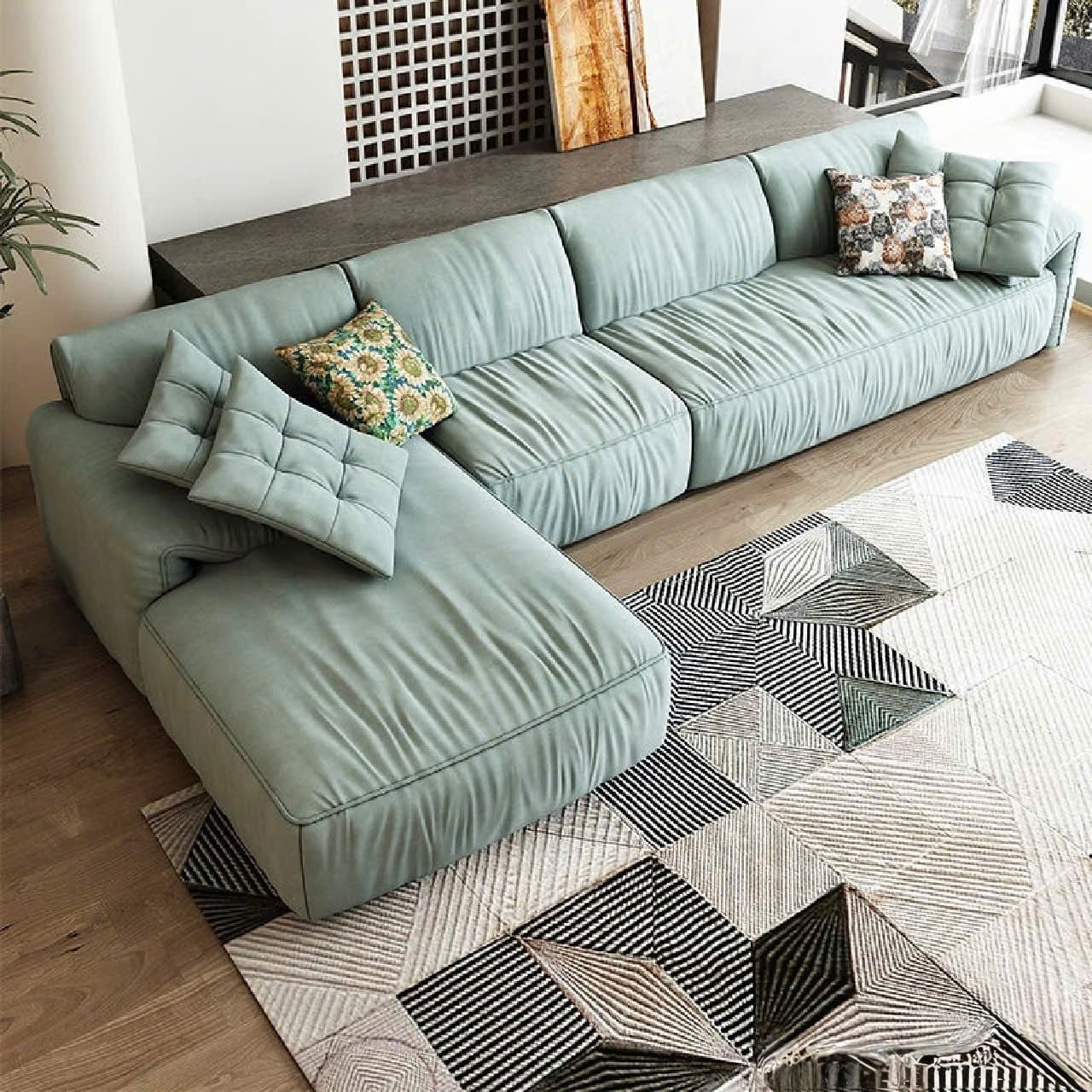  Sofa góc L phòng khách Pillow Sofa Bắc Âu Rubies House 