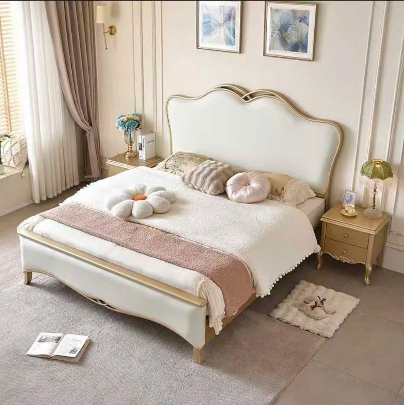  Giường Gỗ Bọc Nệm Élysée Phong Cách Pháp Rubies House 