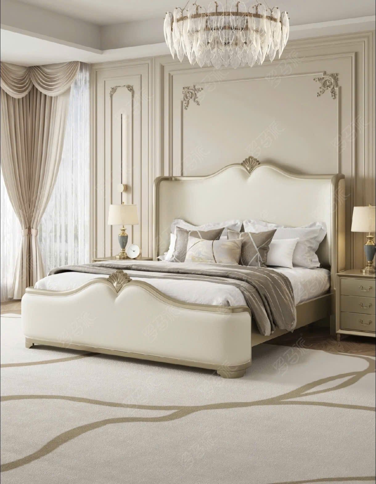  Giường Gỗ Bọc Nệm Bellevie Phong Cách Pháp Rubies House 