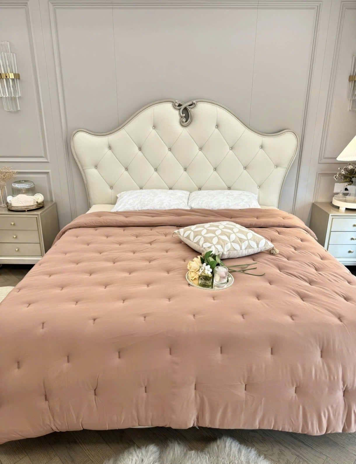  Giường Gỗ Bọc Nệm Geneviève Phong Cách Pháp Rubies House 