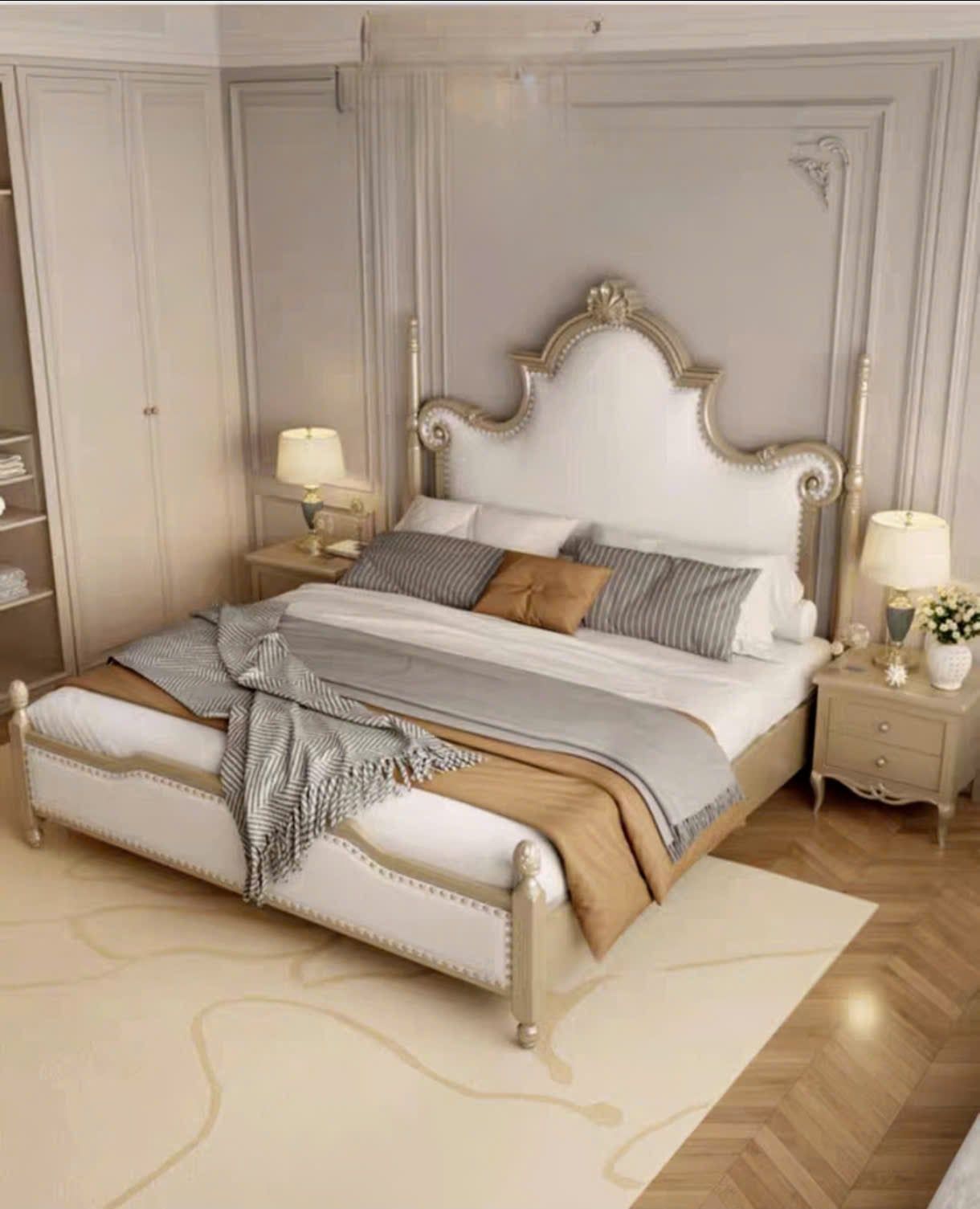 Giường Gỗ Bọc Nệm Colette Phong Cách Pháp Rubies House 