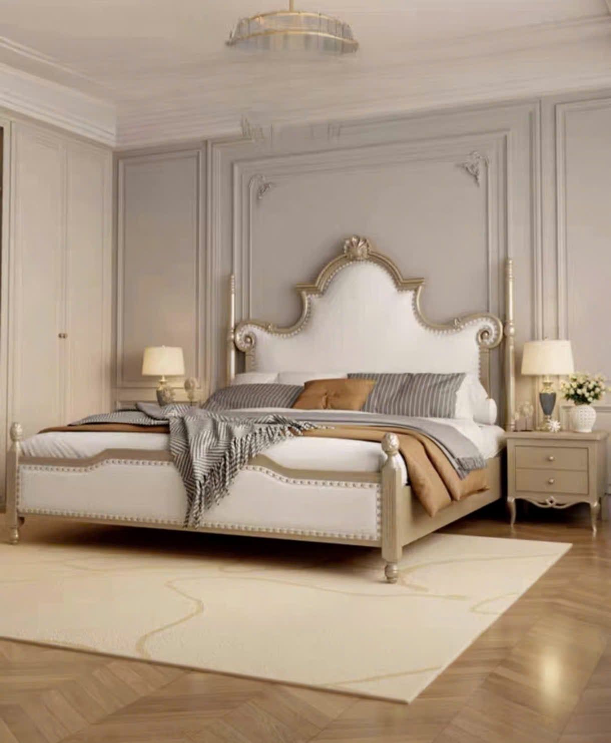  Giường Gỗ Bọc Nệm Colette Phong Cách Pháp Rubies House 