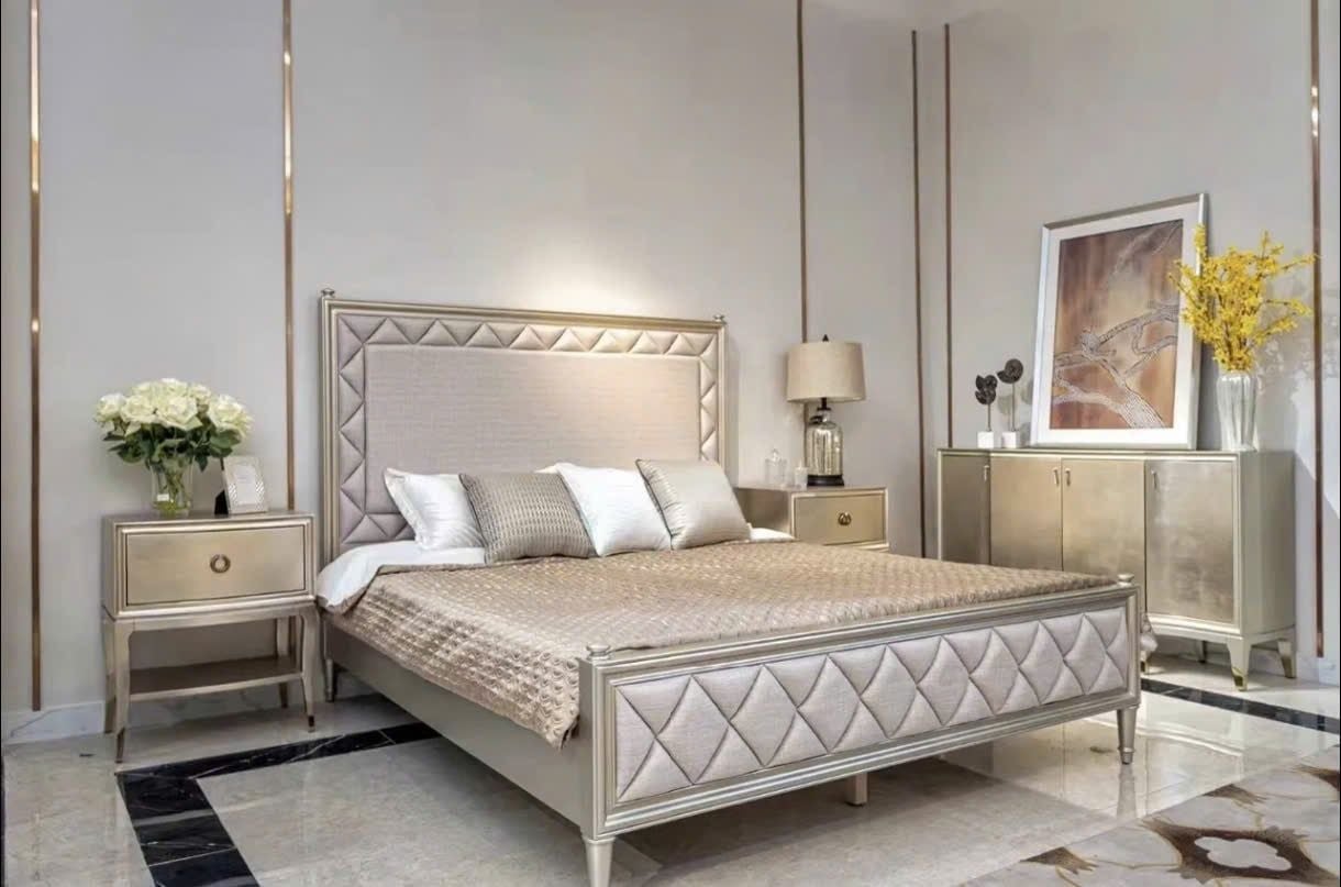  Giường Gỗ Bọc Nệm Montmartre Phong Cách Pháp Rubies House 