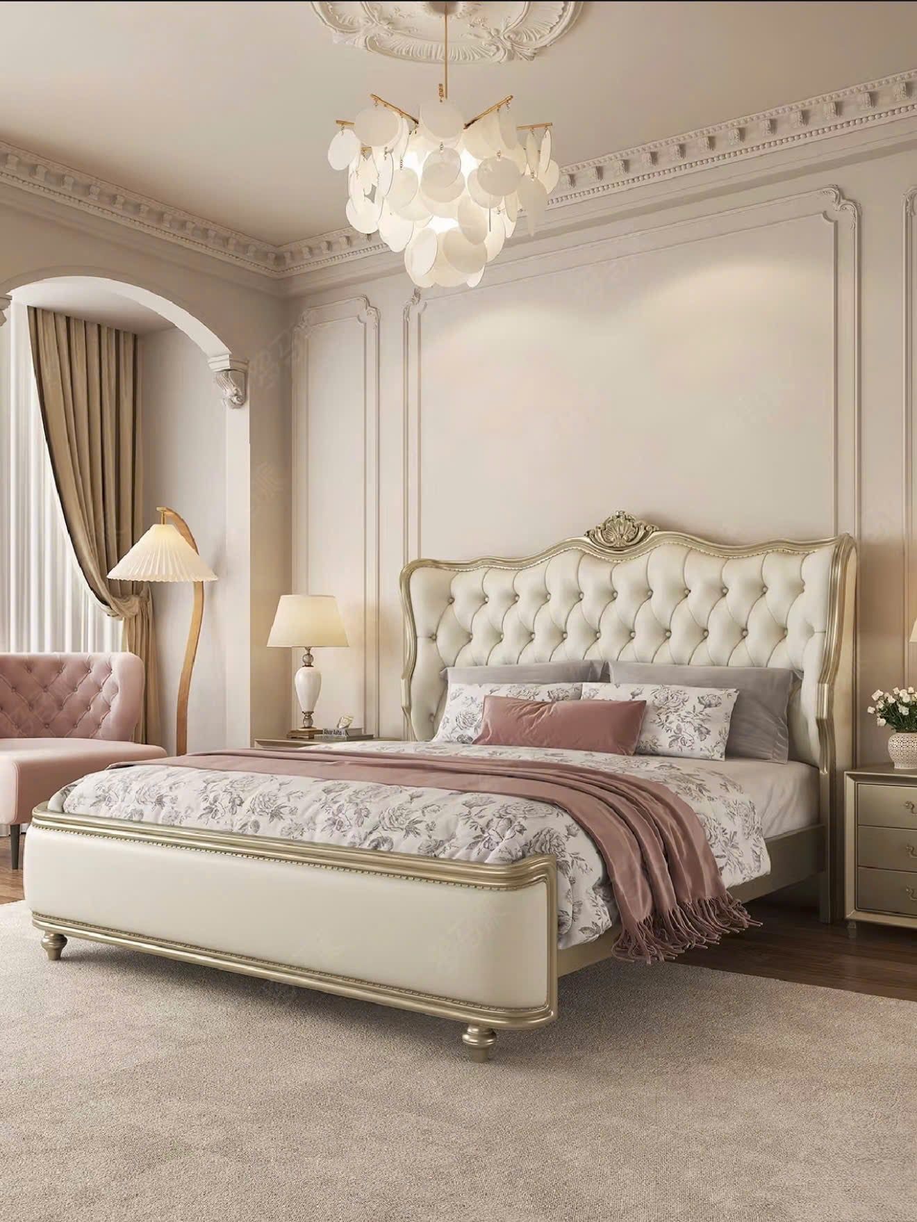  Giường Gỗ Bọc Nệm Versailles Phong Cách Pháp Rubies House 
