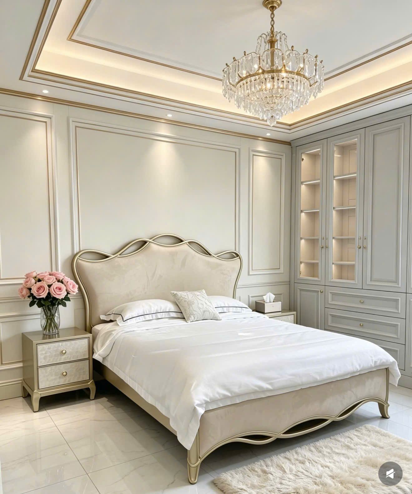  Giường Gỗ Bọc Nệm Rosalie Phong Cách Pháp Rubies House 