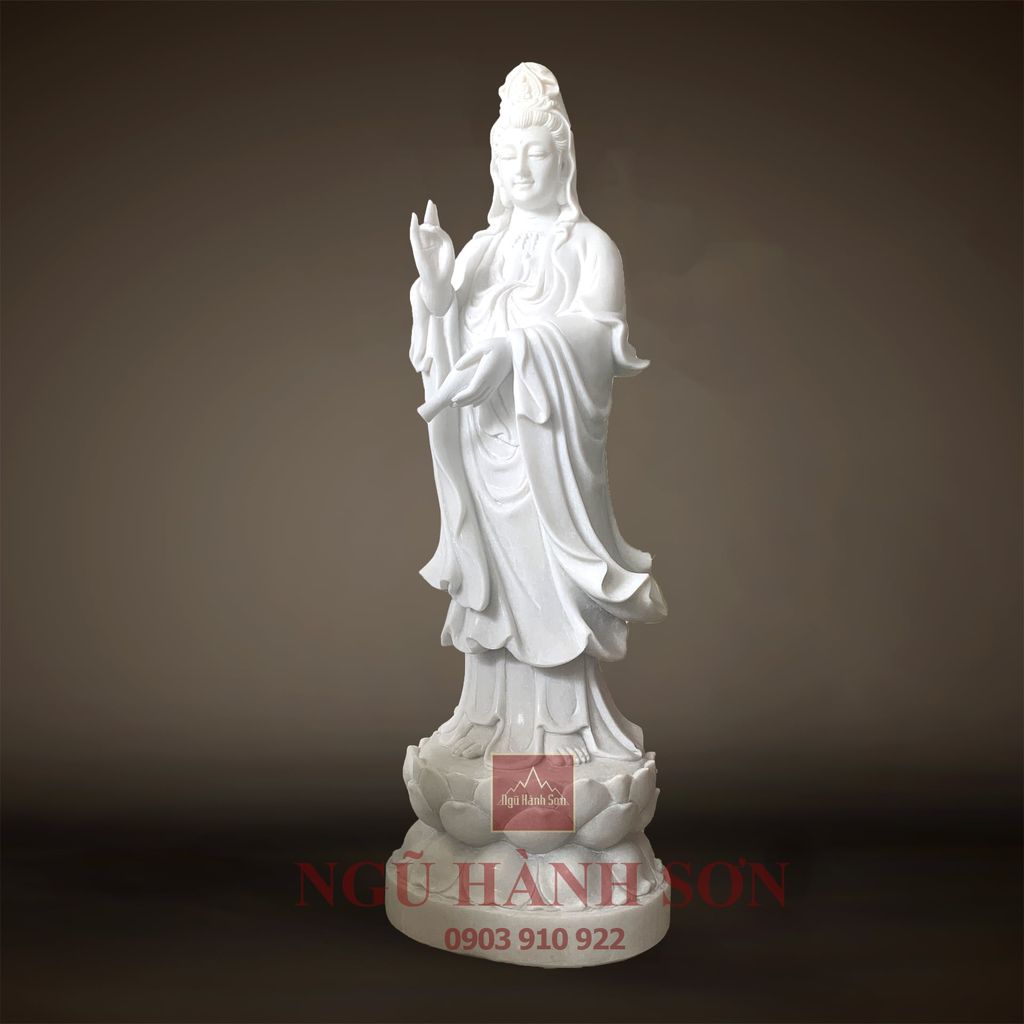 Phật Quan Âm đứng tòa sen