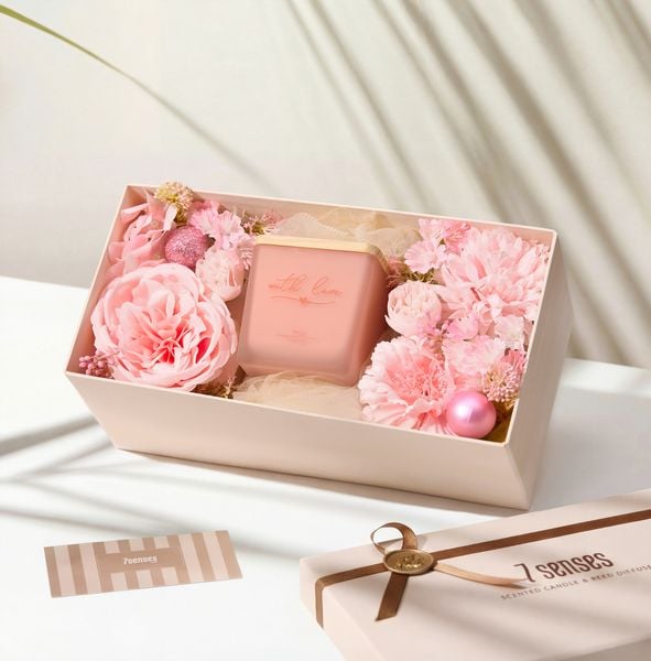  Set quà With Love - hương hoa hồng 