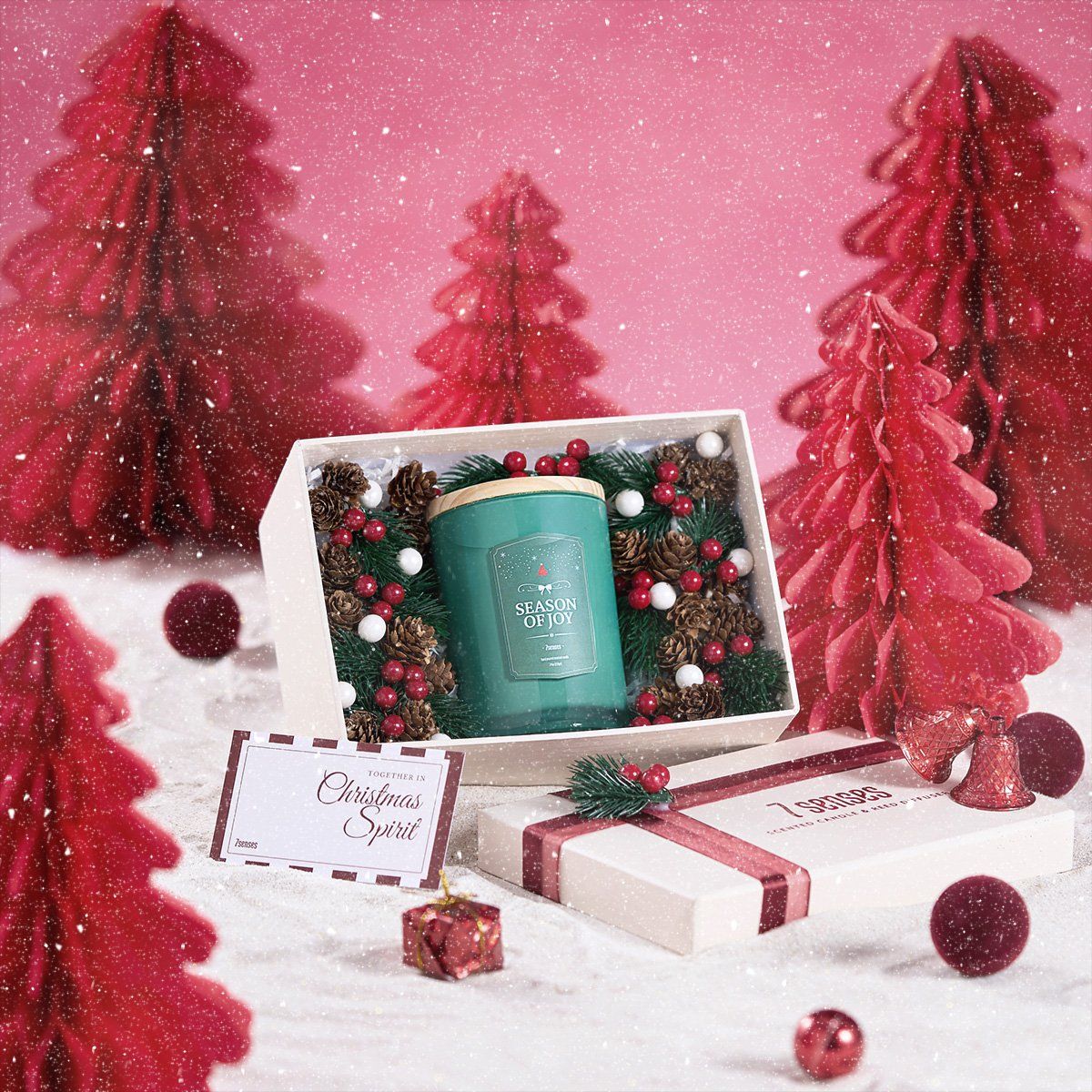  Set quà Giáng sinh Season of Joy – hương quế, gỗ thông 