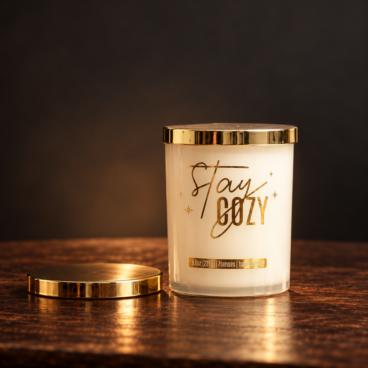  Nến thơm hương gỗ tuyết tùng, cam quýt - Stay Cozy 
